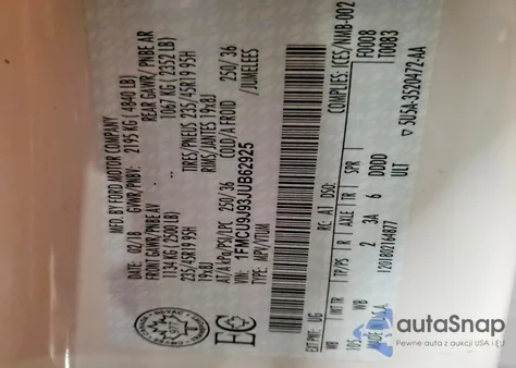 2018 Ford Escape Titanium from USA, damaged, VIN 1FMCU9J93JUB62925